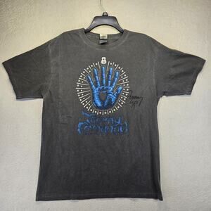 Vintage Tommy Emmanuel T-Shirt Mens L Signed Concert Band Artist Tee Gray